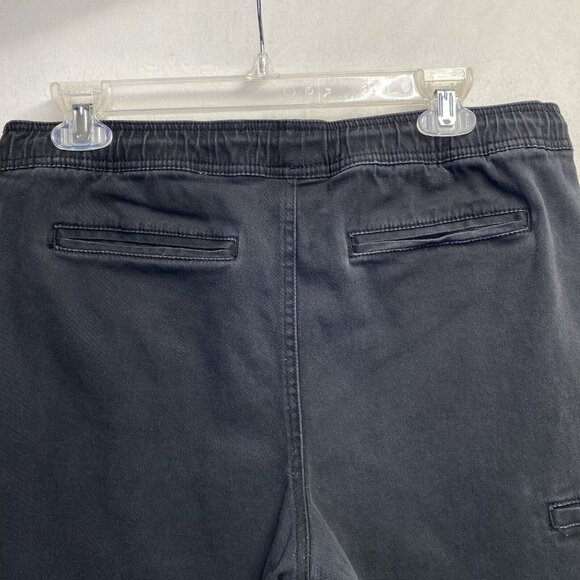 HYPE Stretch Jogger Drawstring Elastic Waist Shorts Men Medium Black W/Pockets - Picture 15 of 16